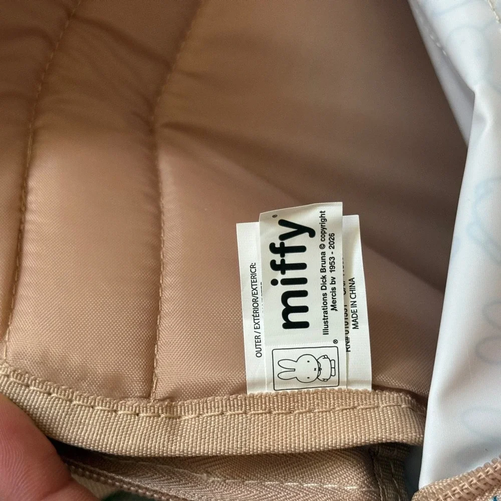 Miffy Bunny Mini Backpack All Over Print Cream Tan Small Rucksack New NWT